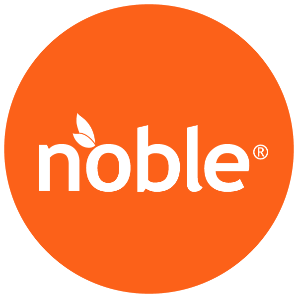 Noble logo in orange circle